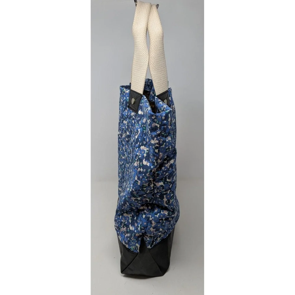 Rag & Bone New York Tote Bag Blue Floral Fabric Lightweight Bag